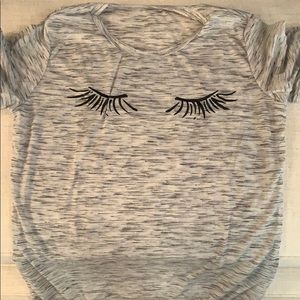 Shirt with lashes
